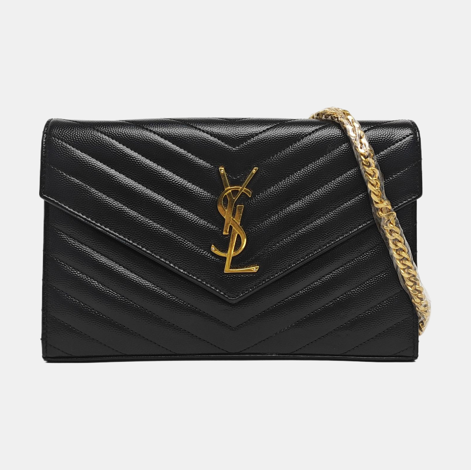 MONOGRAM Medium Chevron Calfskin Black