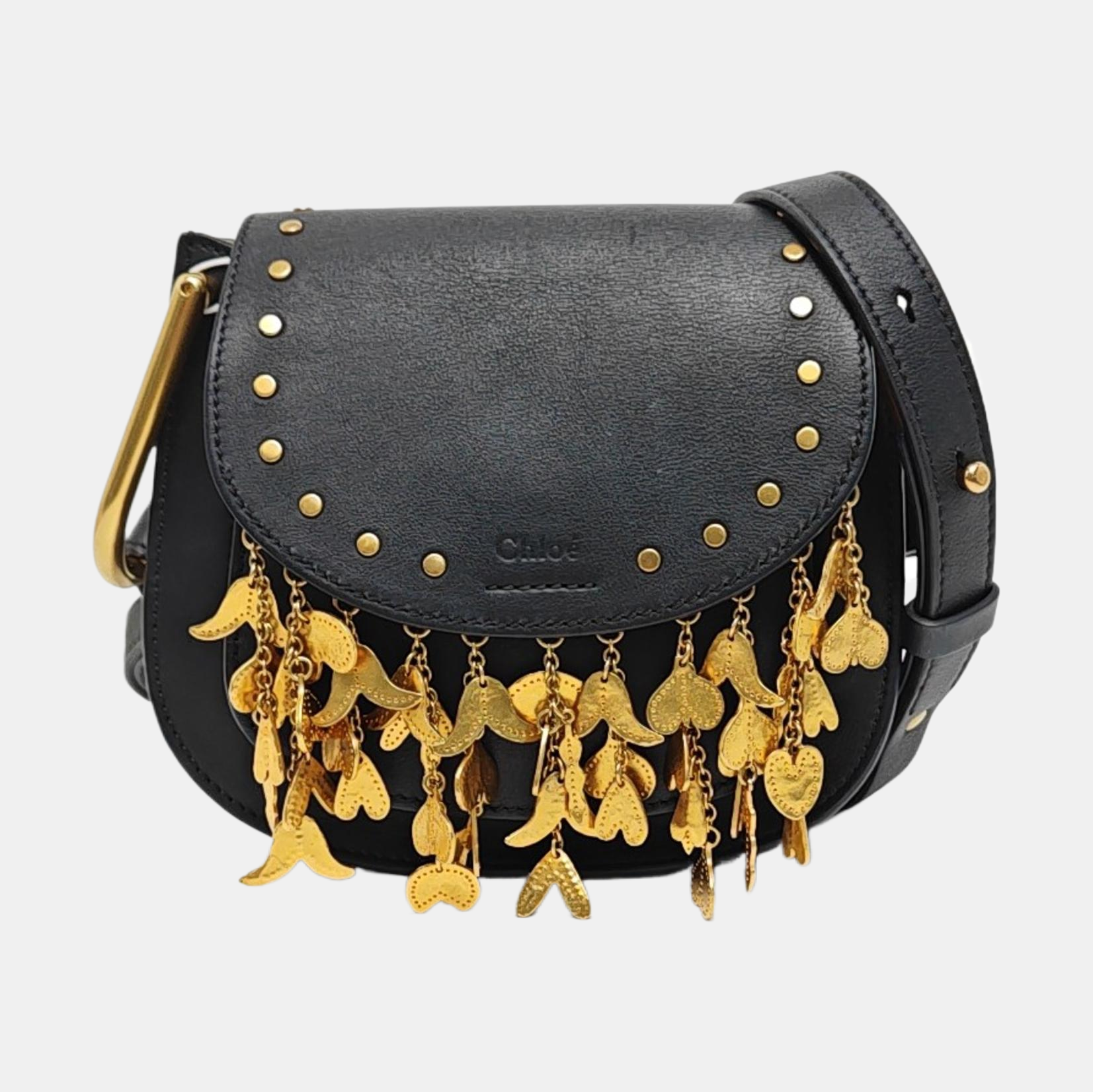 Leather Shoulder Bag Black