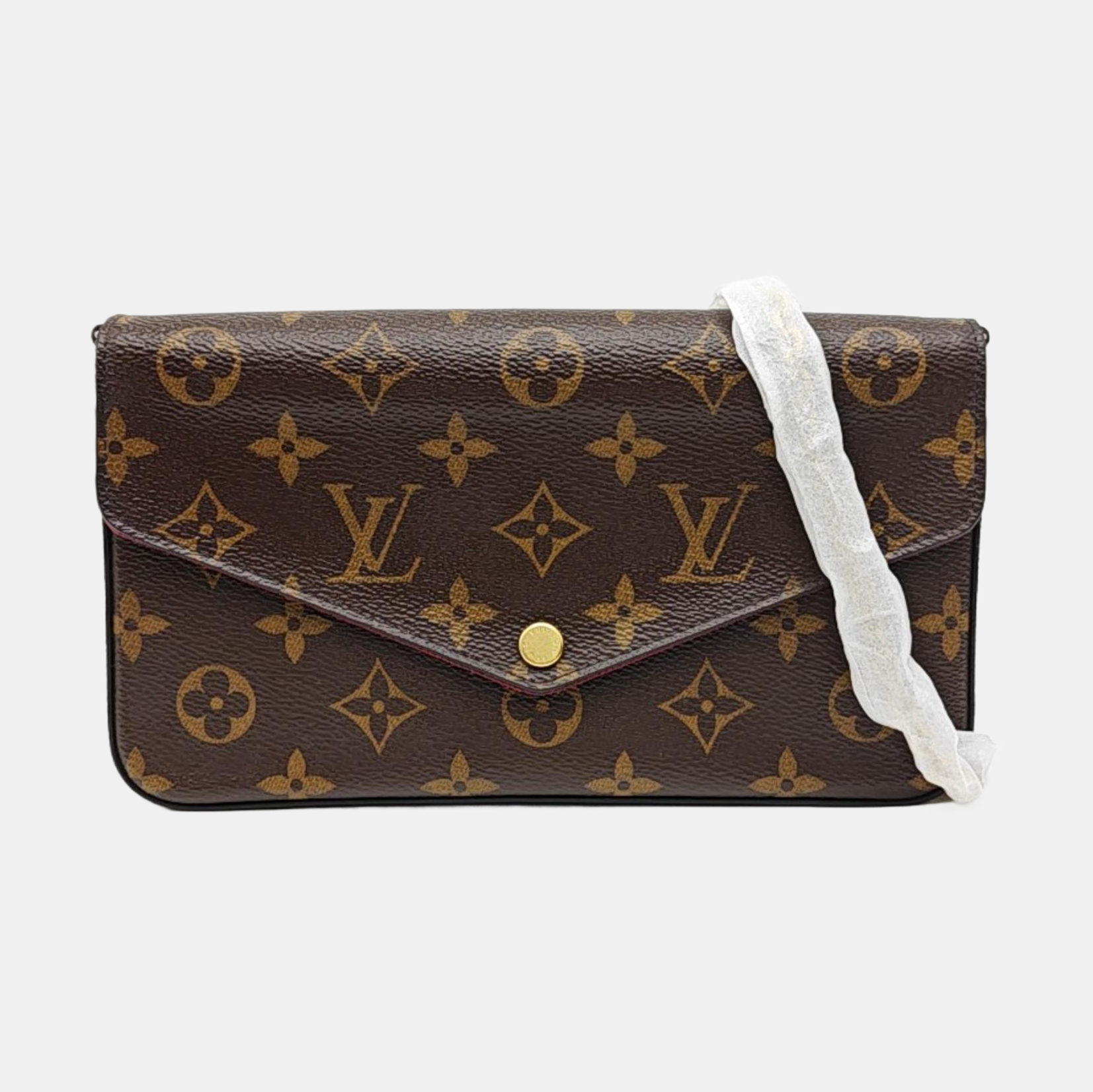 FÉLICIE Monogram Coated Canvas Brown