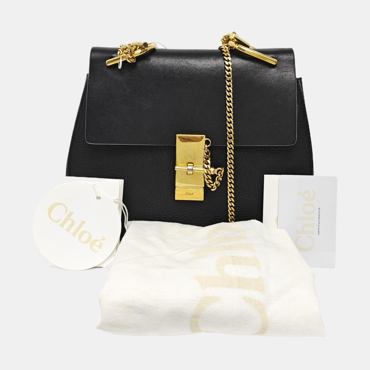 Drew Medium Calfskin Black