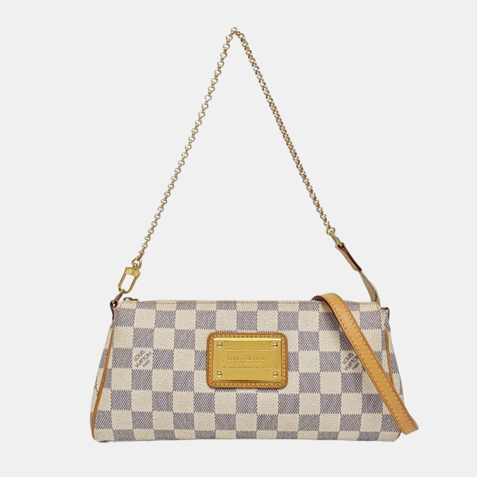 EVA Damier Azur Coated Canvas White