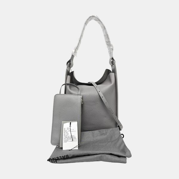 Calfskin Shoulder Bag Gray