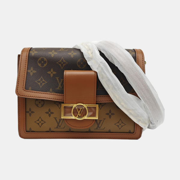 DAUPHINE MM Monogram Coated Canvas Brown
