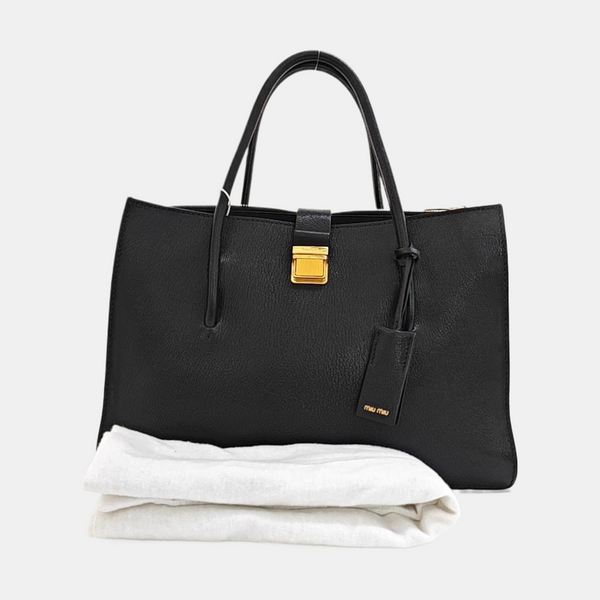 Calfskin Tote Bag Black