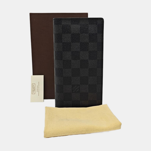 BRAZZA Damier Graphite Coated Canvas Black Wallet