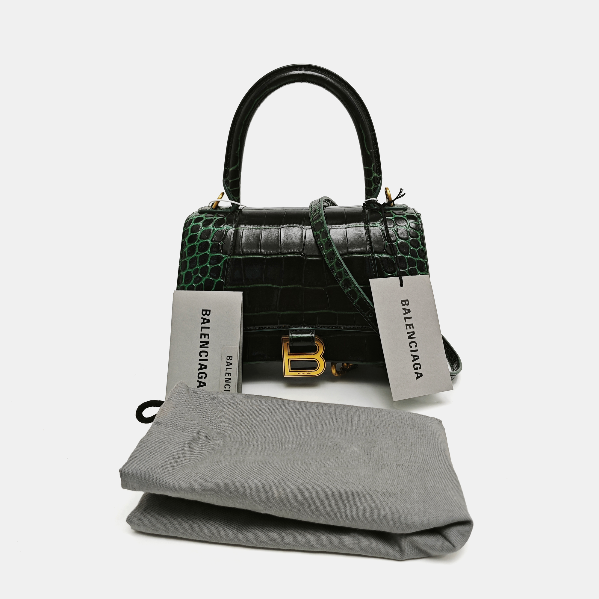 Hourglass S Calfskin Green