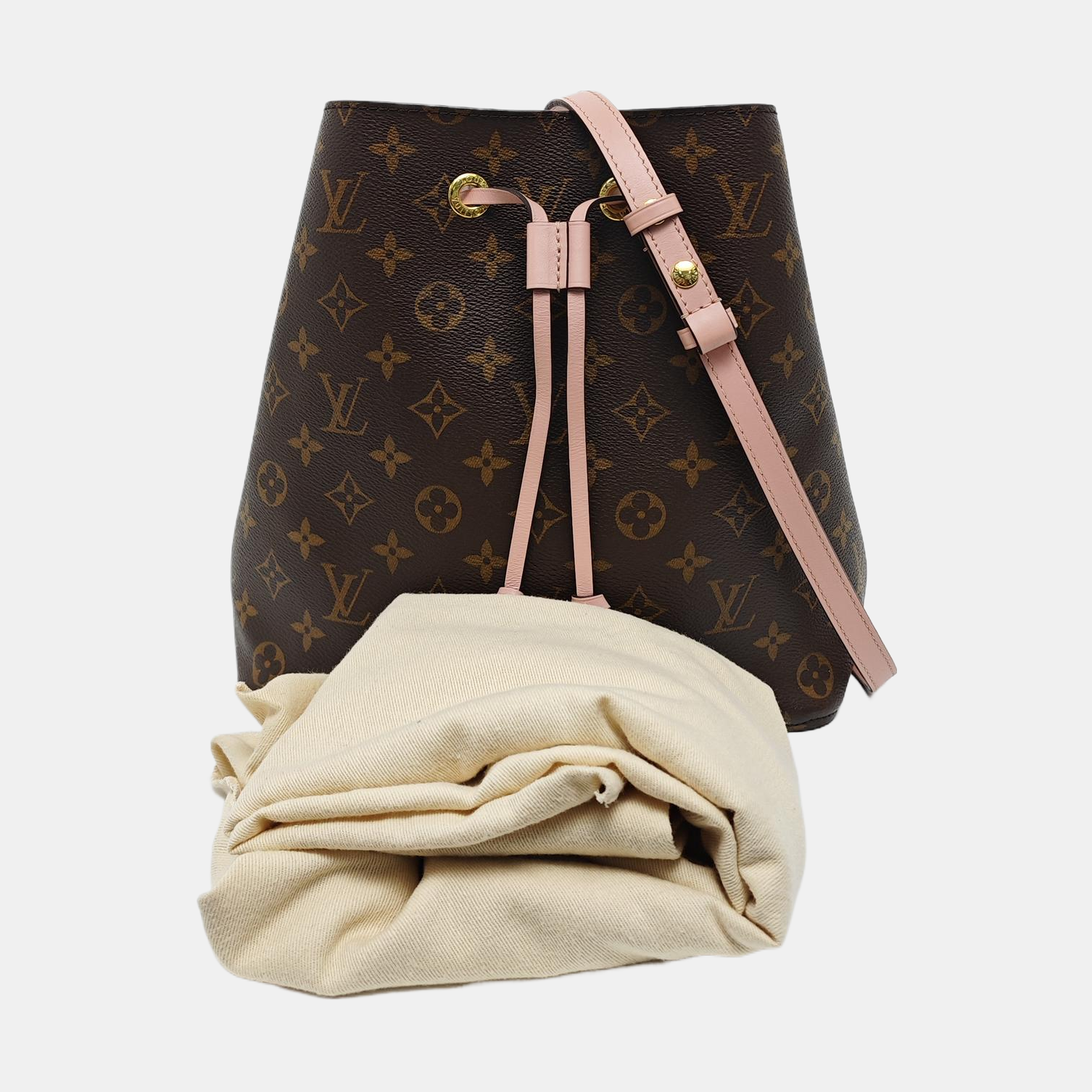 NÉONOÉ MM Monogram Coated Canvas Brown