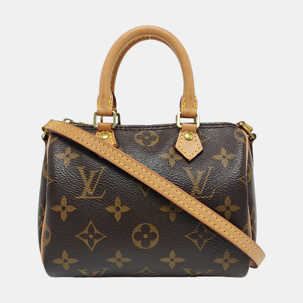 SPEEDY Nano Monogram Coated Canvas Brown