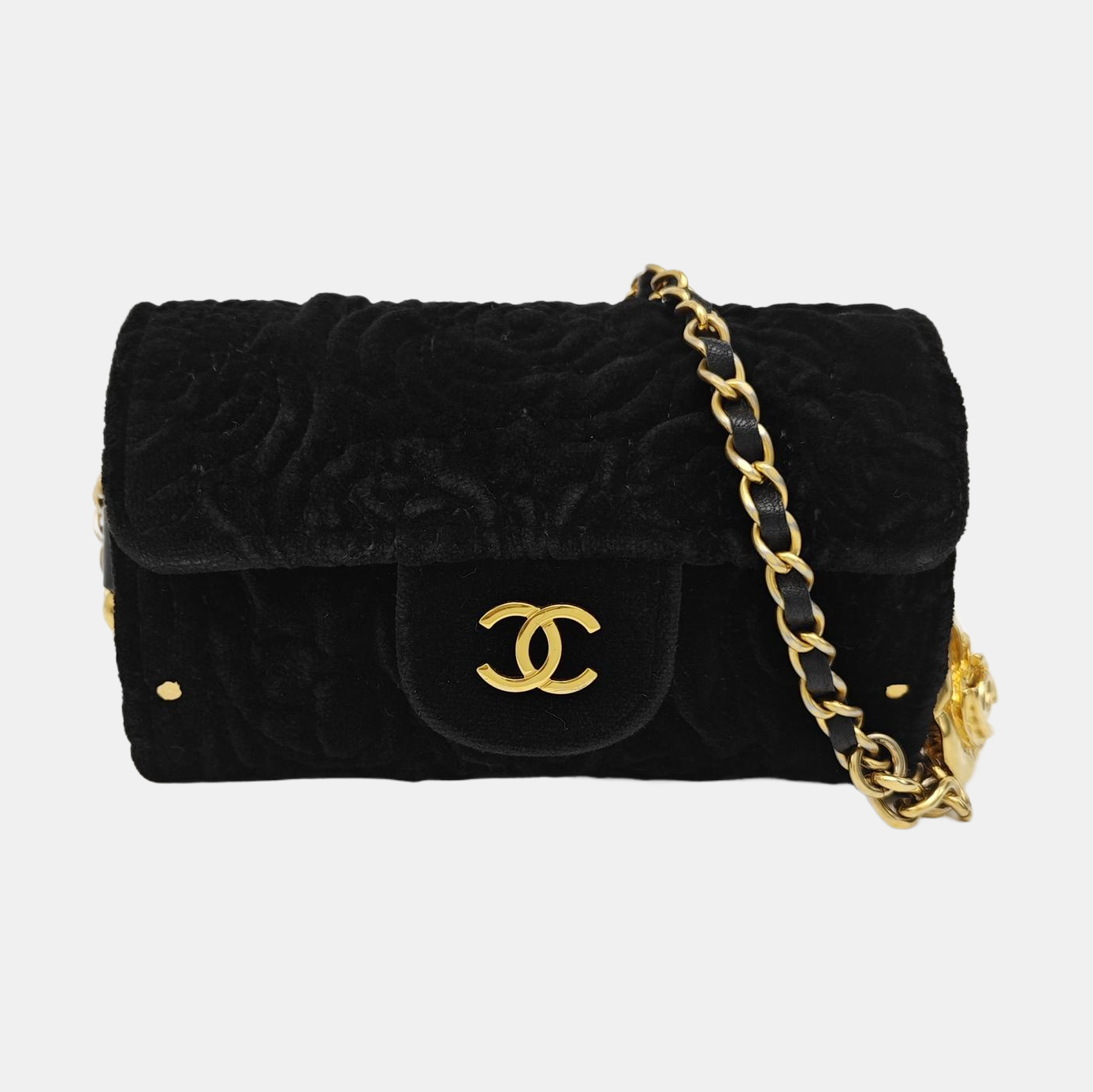 Velvet Shoulder Bag Black