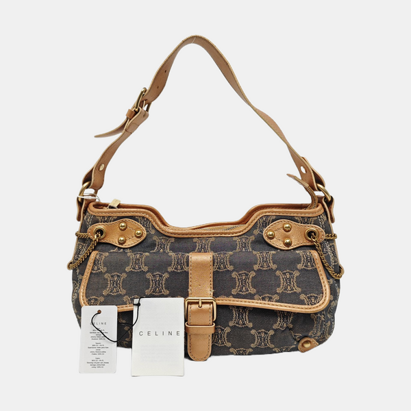 Canvas Top Handle Bag Blue