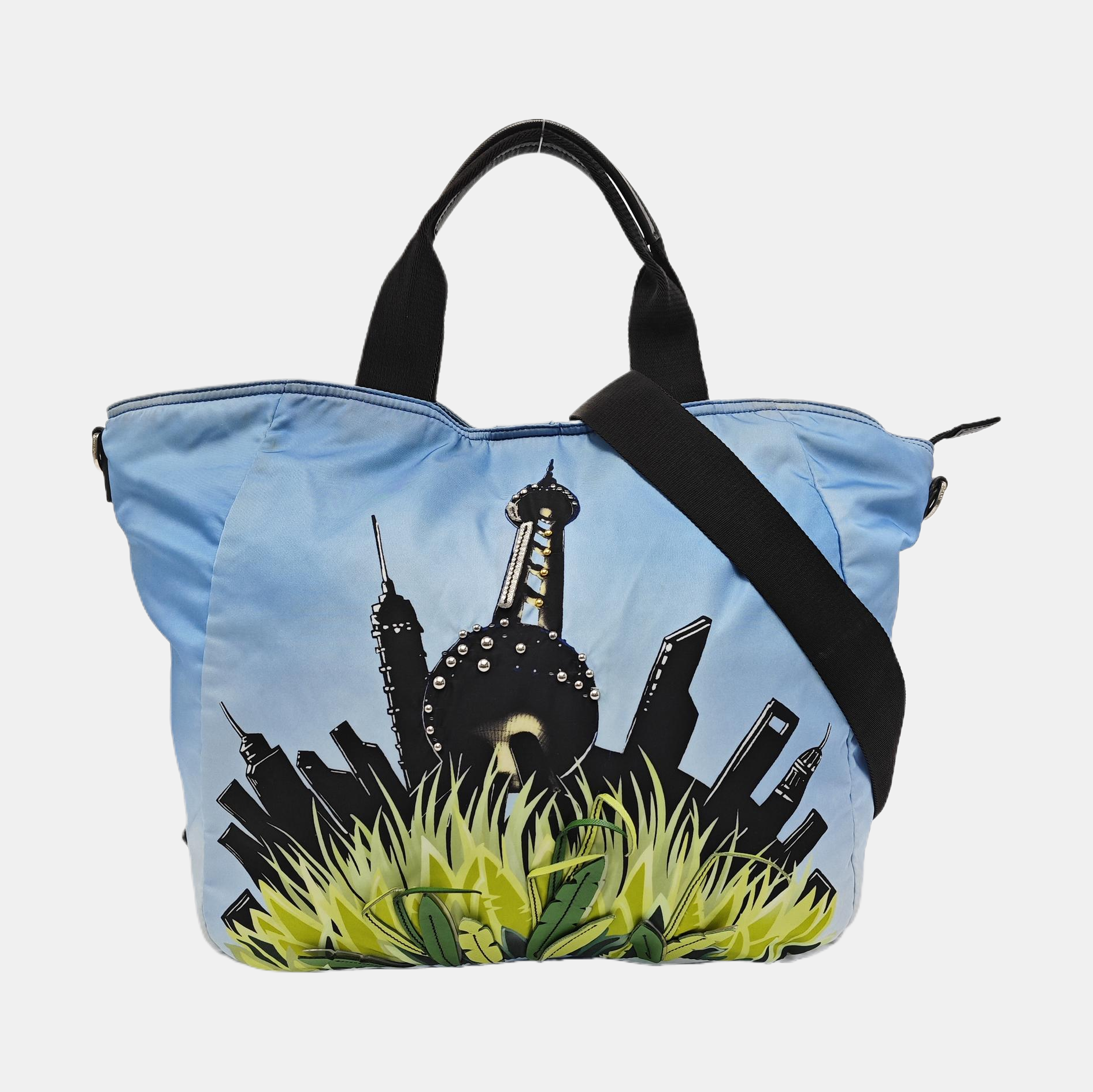 Nylon Shoulder Bag Blue