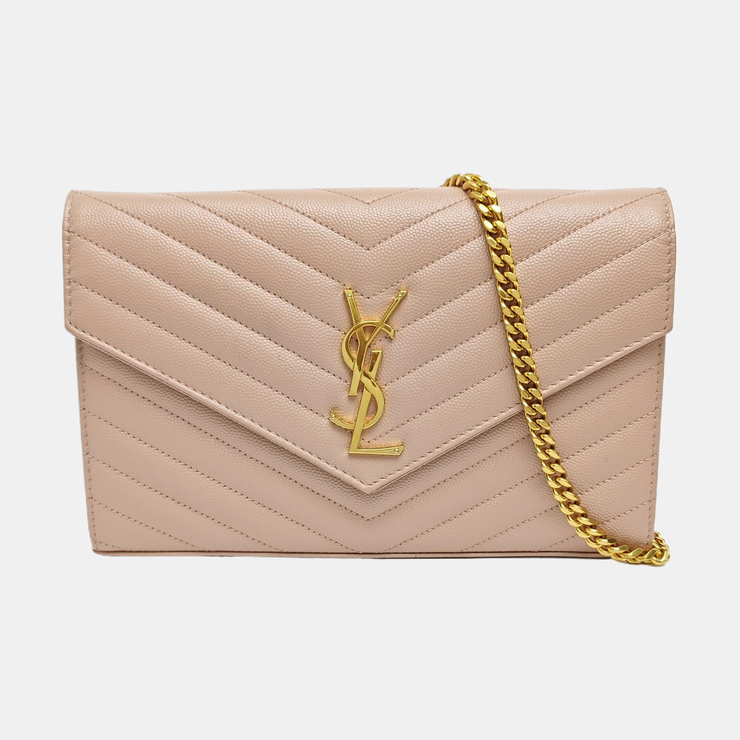 MONOGRAM Medium Chevron Calfskin Pink