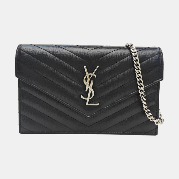 MONOGRAM WOC Chevron Calfskin Black