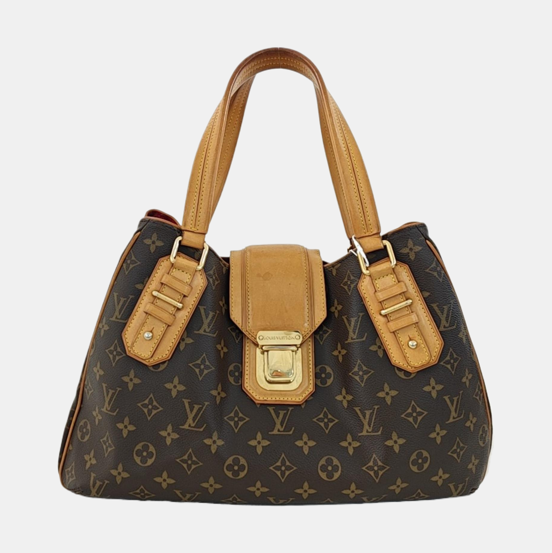 GRIET Monogram Coated Canvas Brown