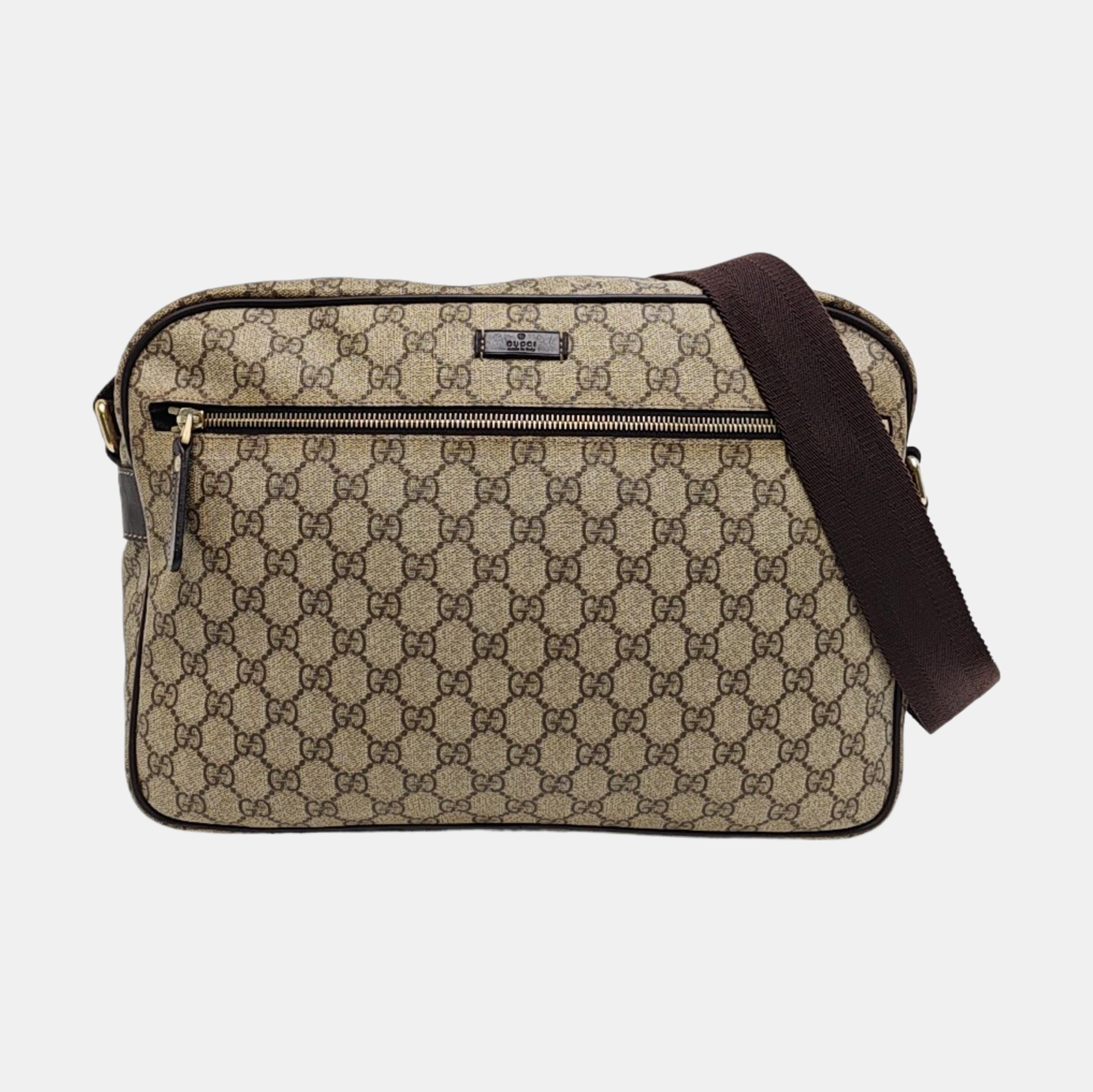 GG Supreme Monogram Coated Canvas Brown