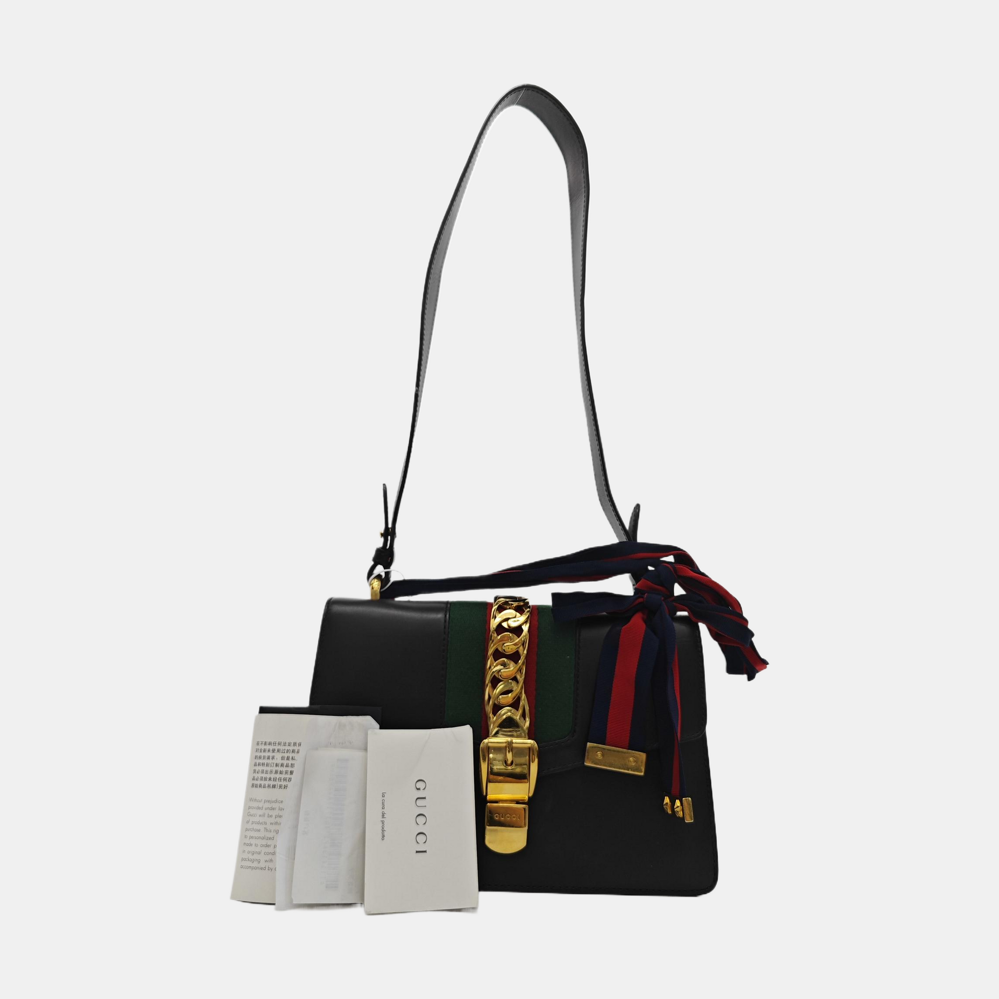 Sylvie Small Calfskin Black