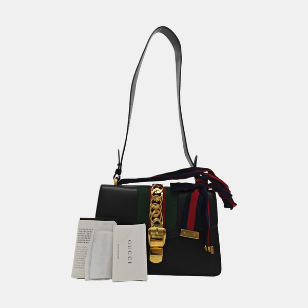 Sylvie Small Calfskin Black