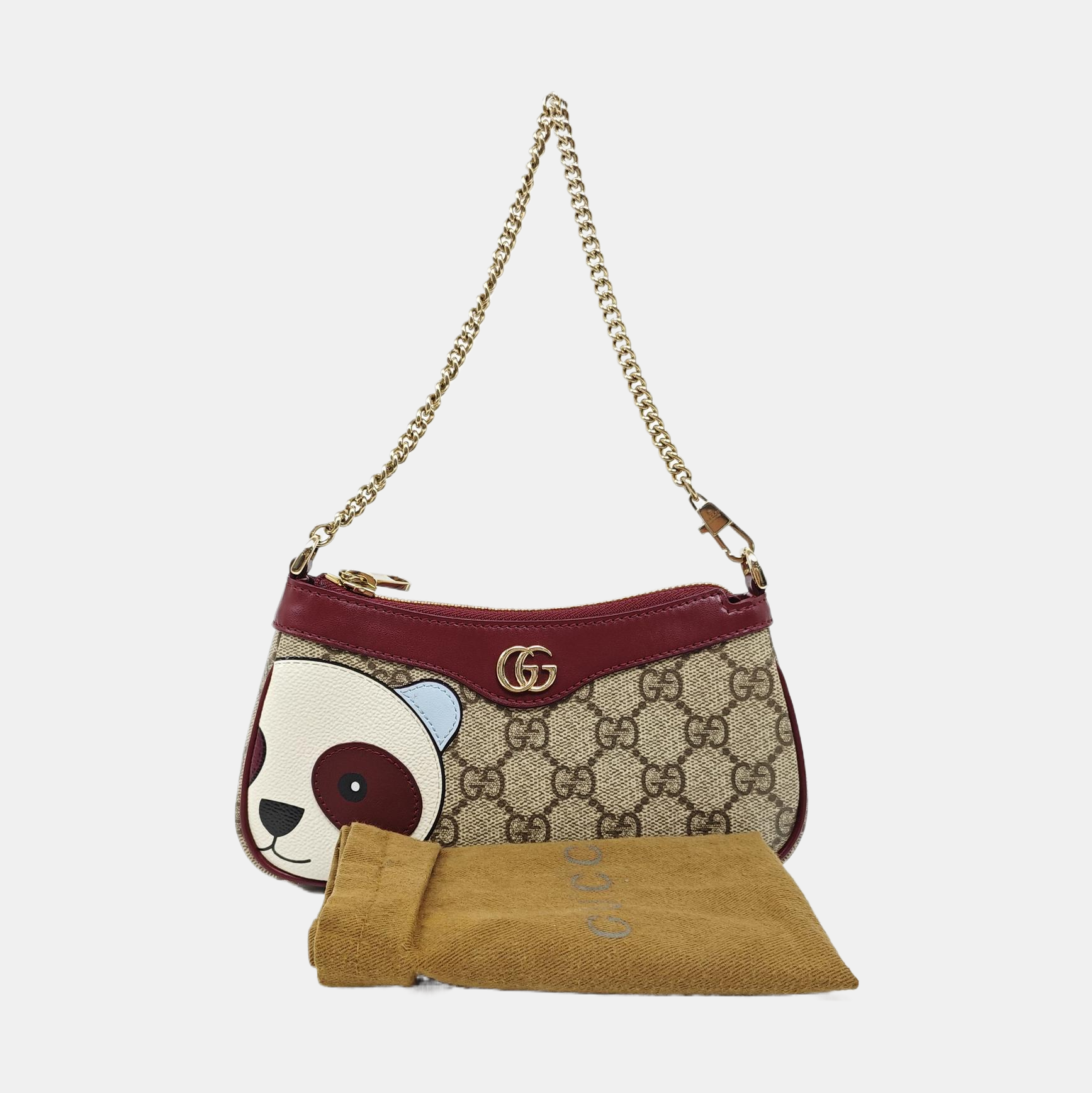 Monogram Fabric Top Handle Bag Mini Brown