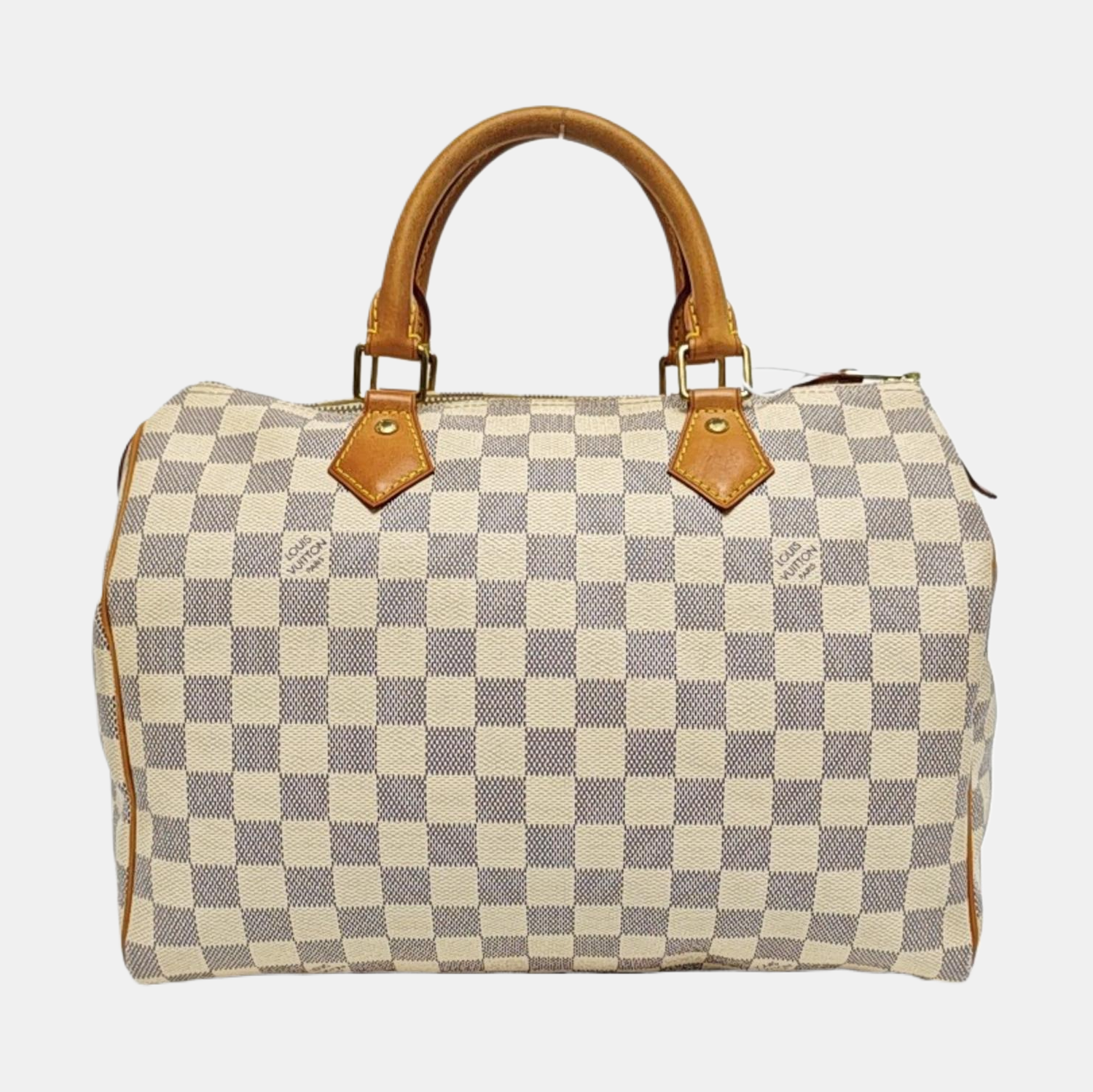 SPEEDY 30 Damier Azur Coated Canvas White