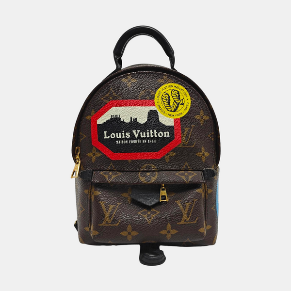 PALM SPRINGS Mini Monogram Coated Canvas Brown
