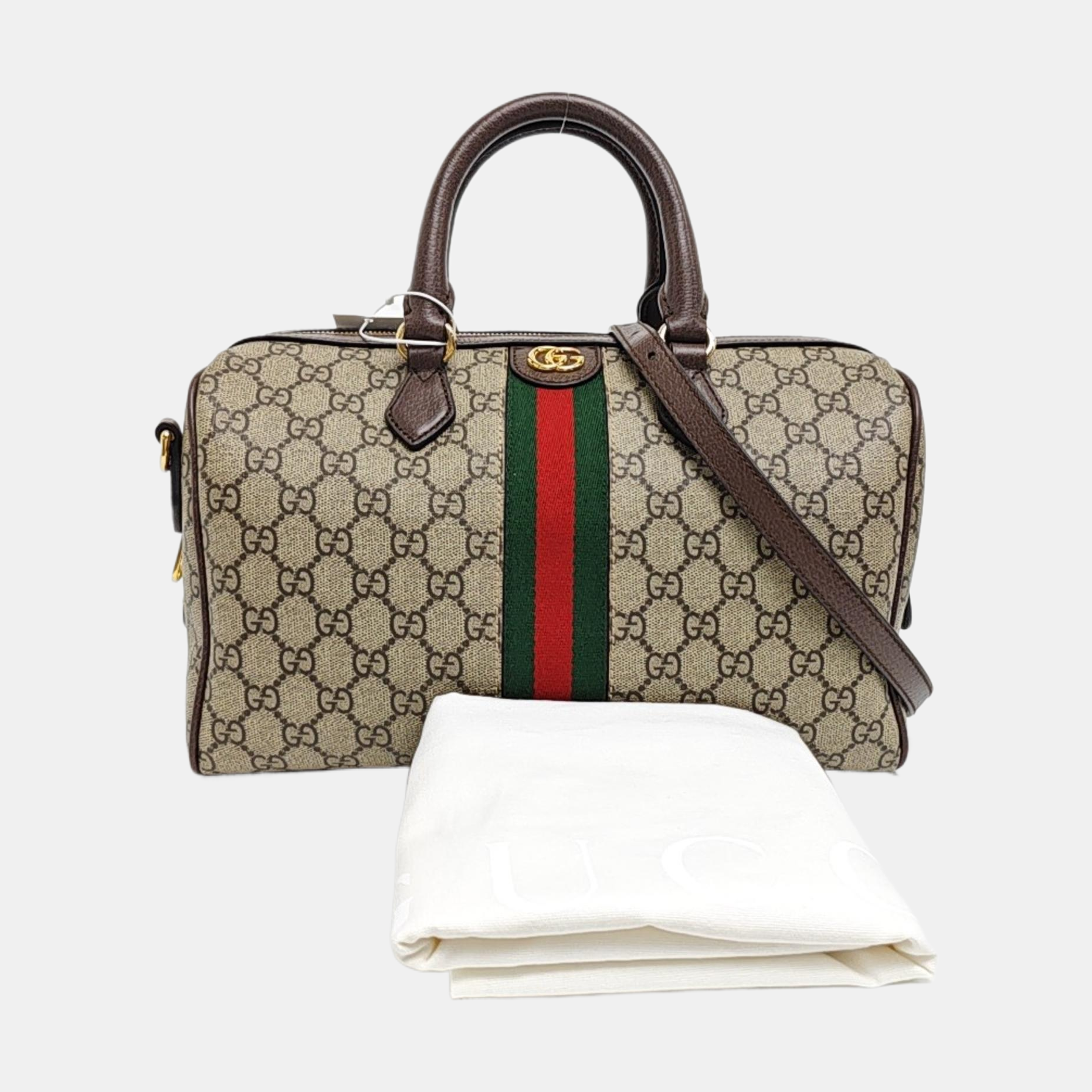GG Supreme Large Monogram Coated Canvas Beige