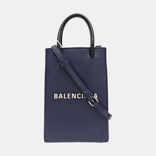 Calfskin Shoulder Bag Blue