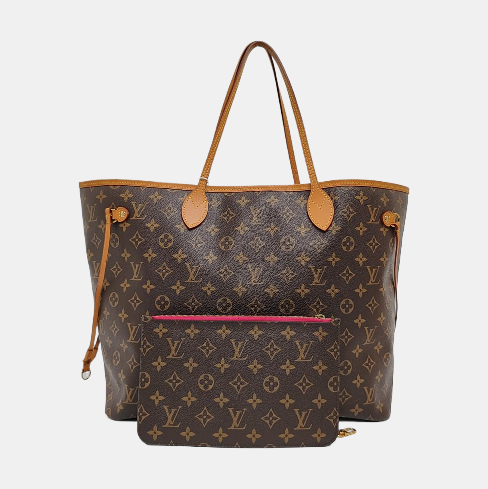 Authenticated pre-owned  NEVERFULL GM Monogram Coated Canvas Brown - Tote Bag at Looply