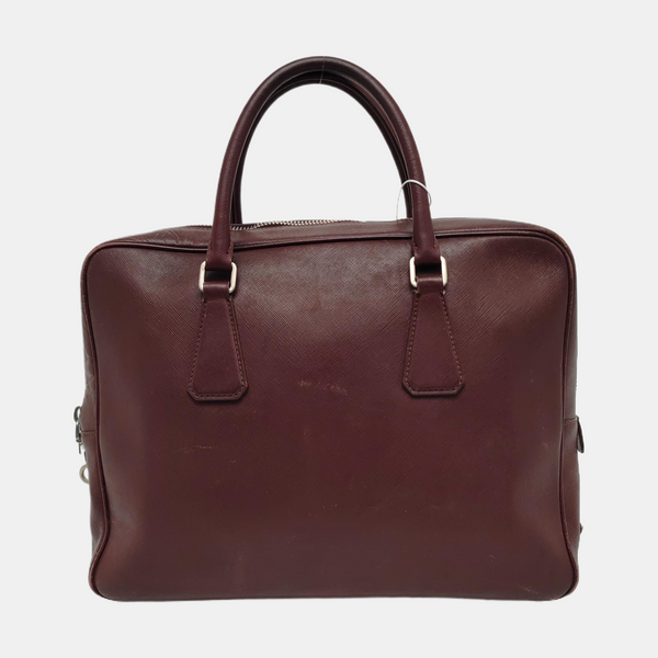 Saffiano Calfskin Top Handle Bag Red