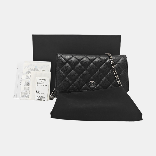 WOC Quilted Grained Calfskin Black