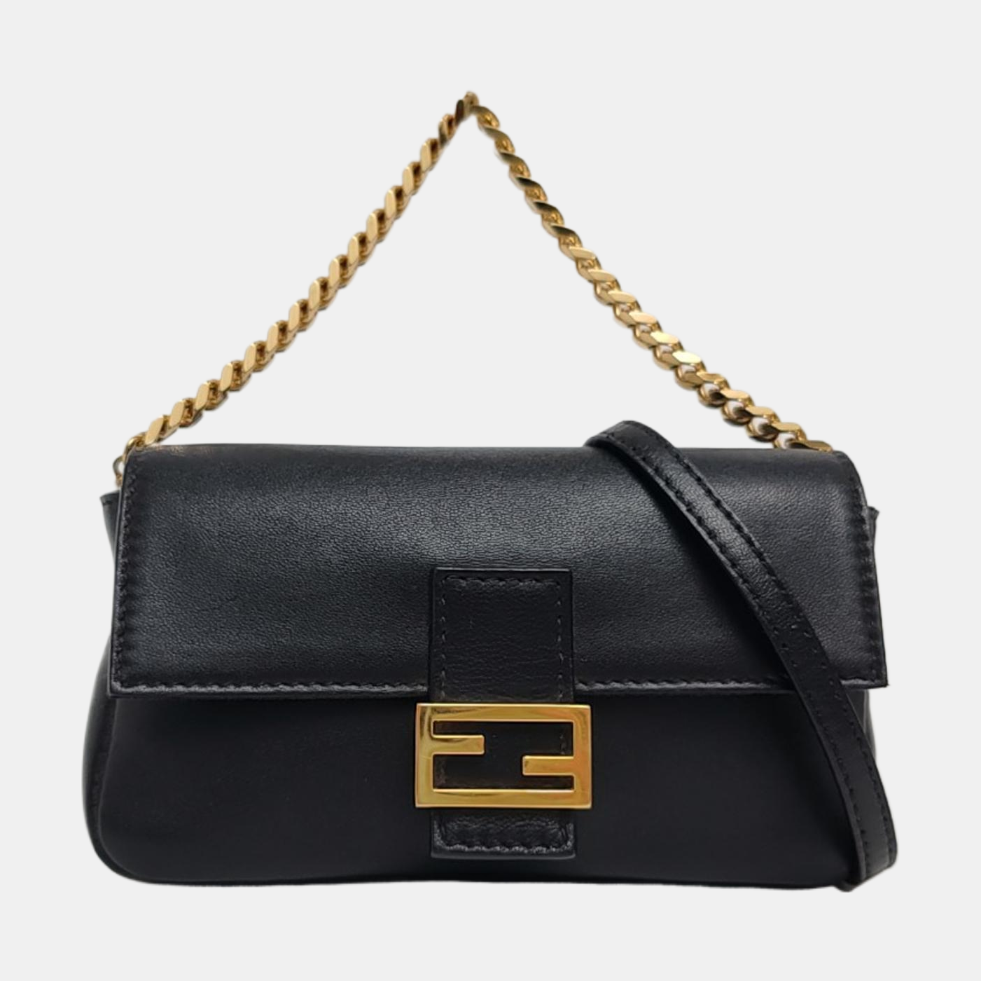Authenticated pre-owned  Baguette Calfskin Black - Shoulder Bag at Looply