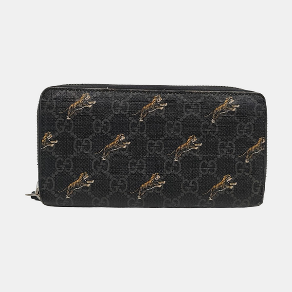 Monogram Coated Canvas Clutch Black