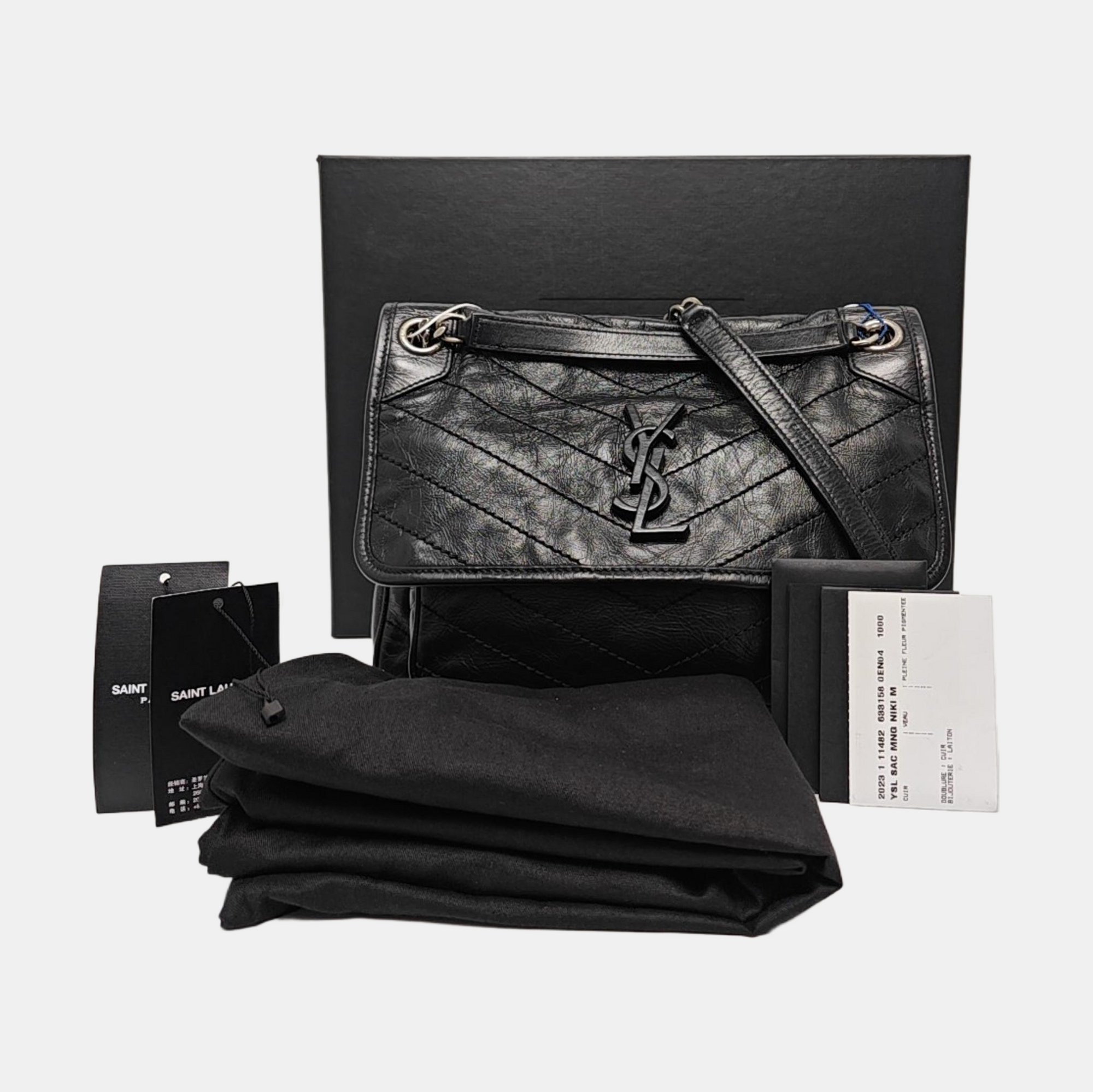 NIKI Medium Quilted Calfskin Black
