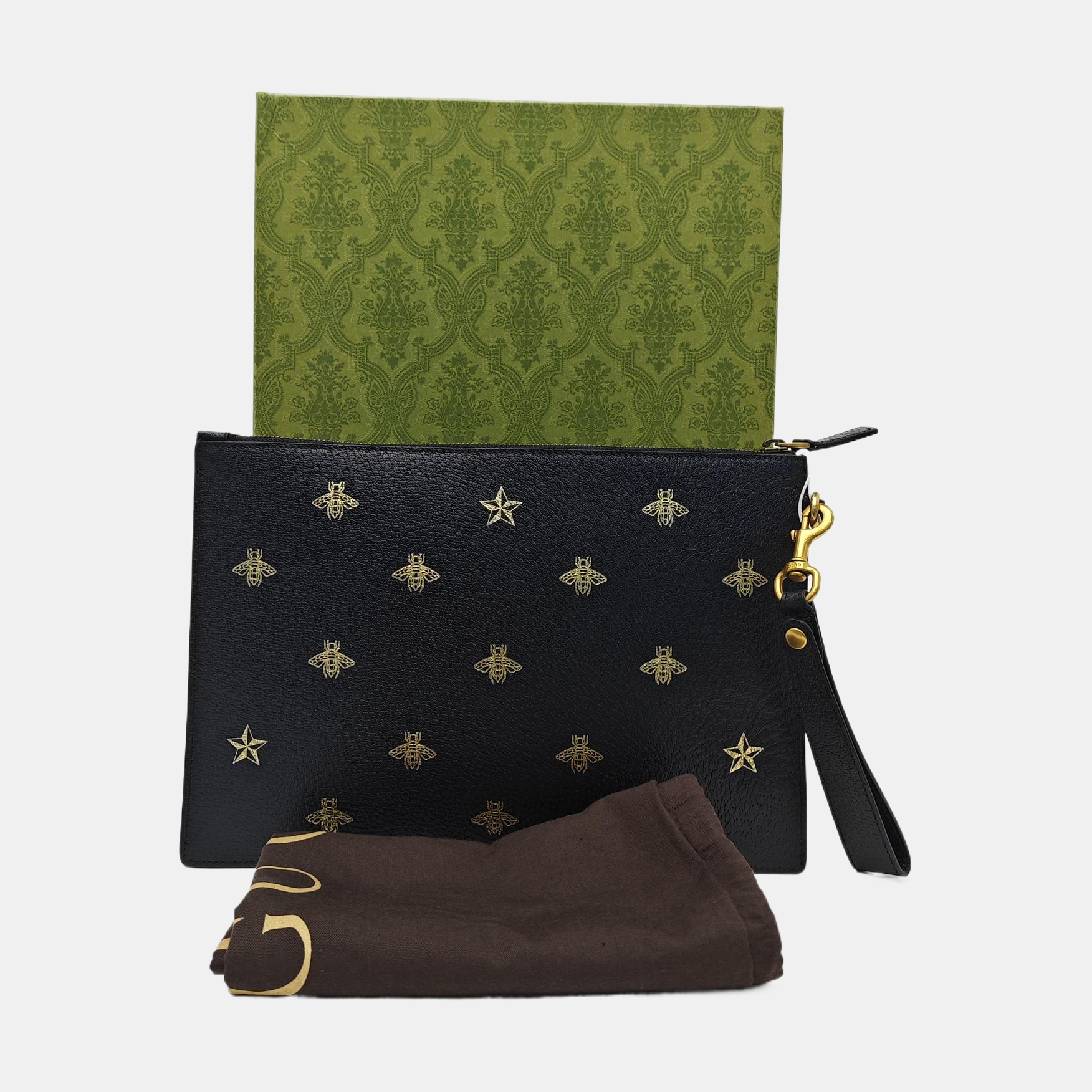Bee Web Calfskin Black