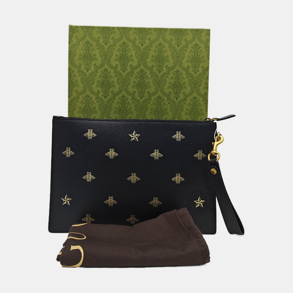 Bee Web Calfskin Black