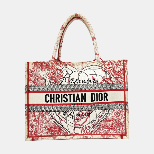 Book Tote Medium Fabric Red