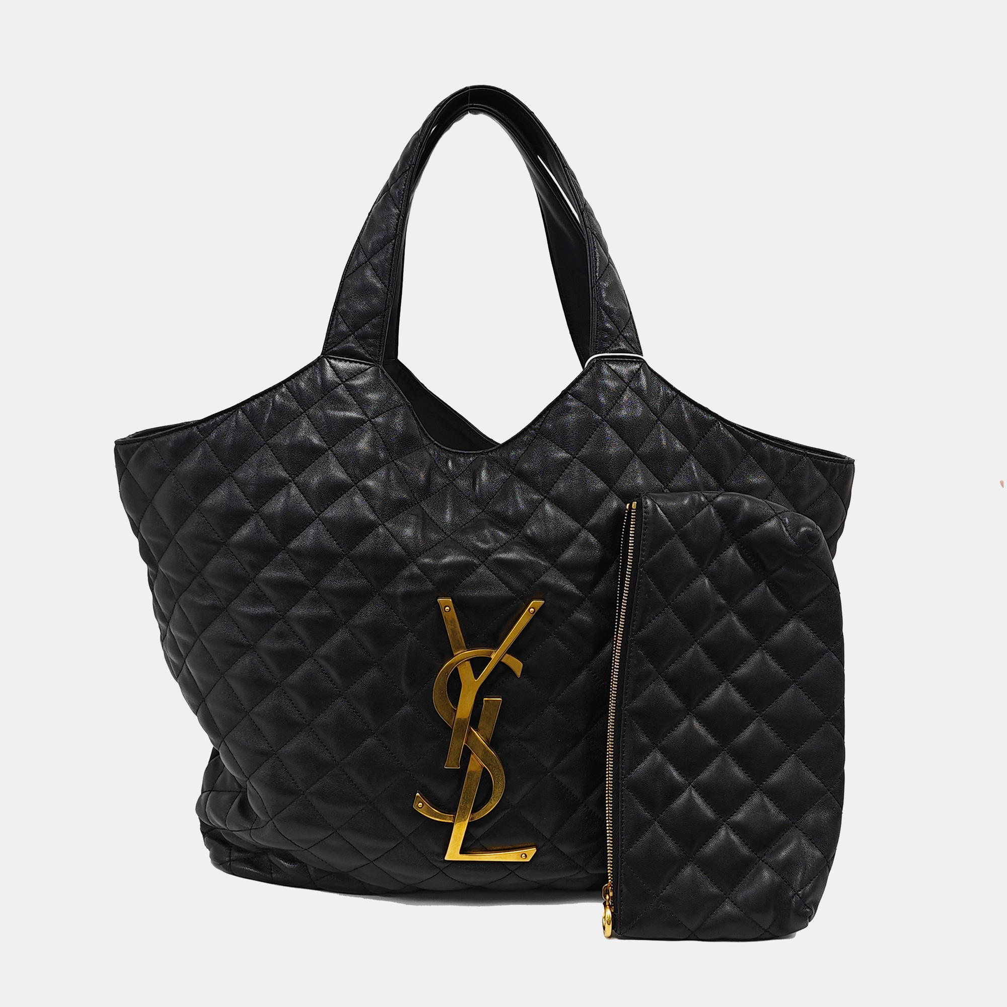 ICARE Extra Large Quilted Lambskin Black
