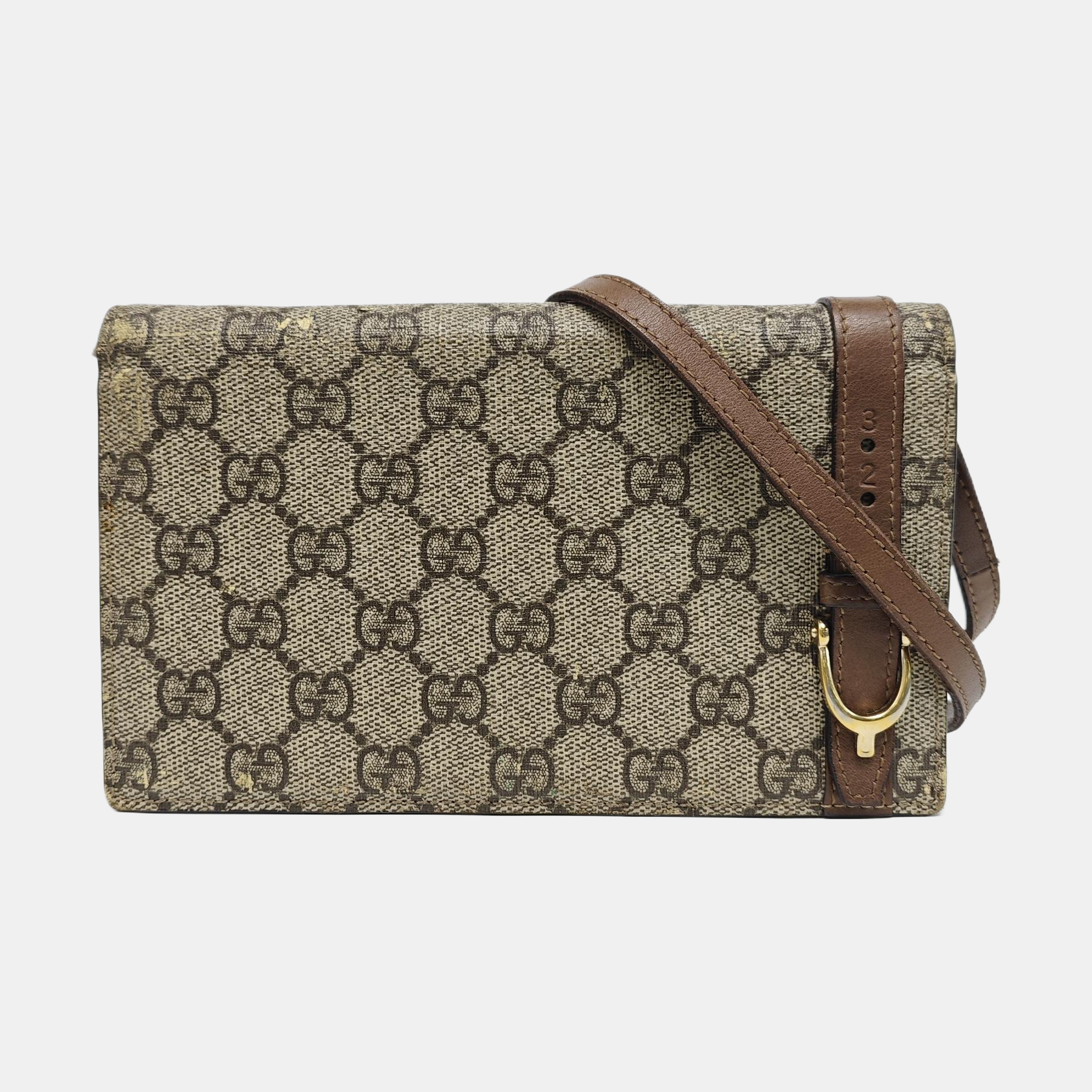 Monogram Coated Canvas Shoulder Bag Beige