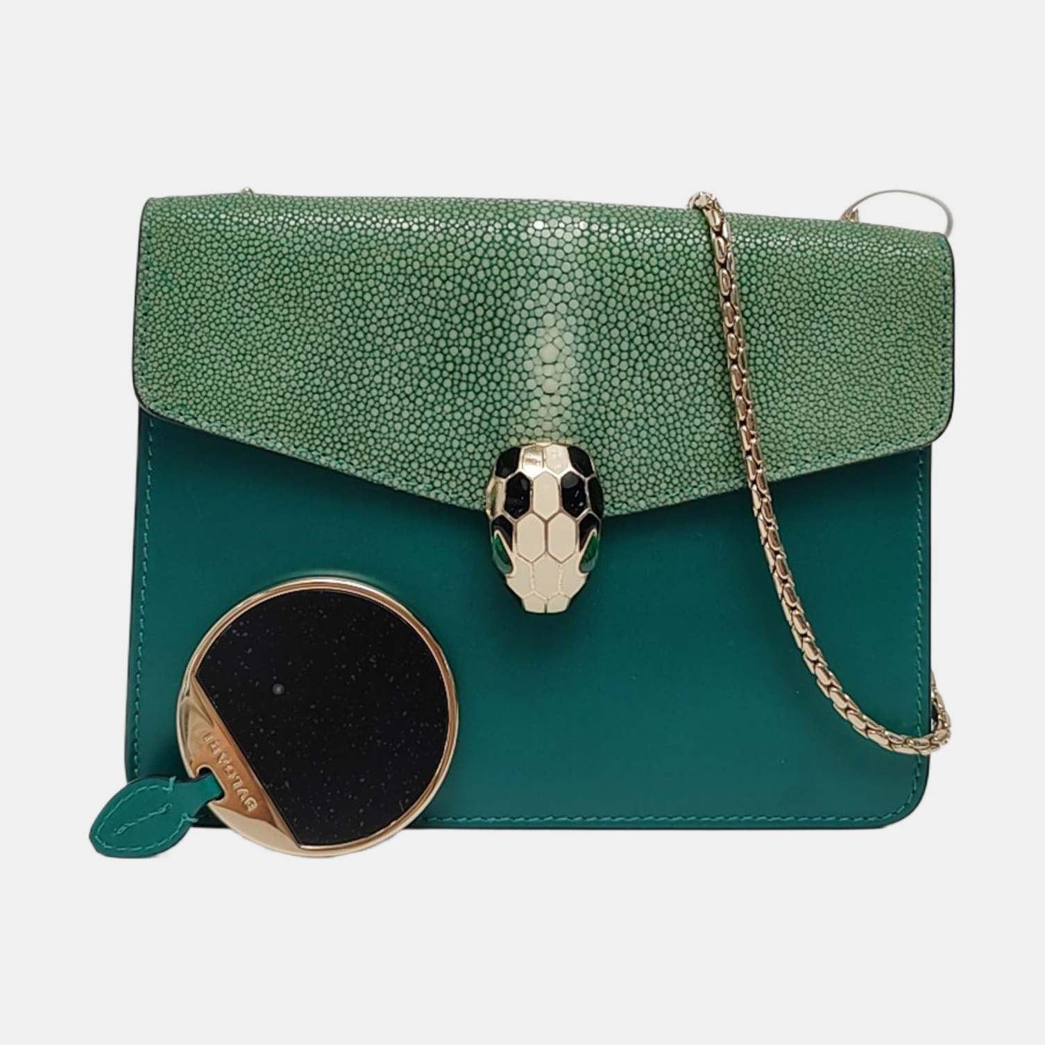 SERPENTI FOREVER Small Stingray Leather Green