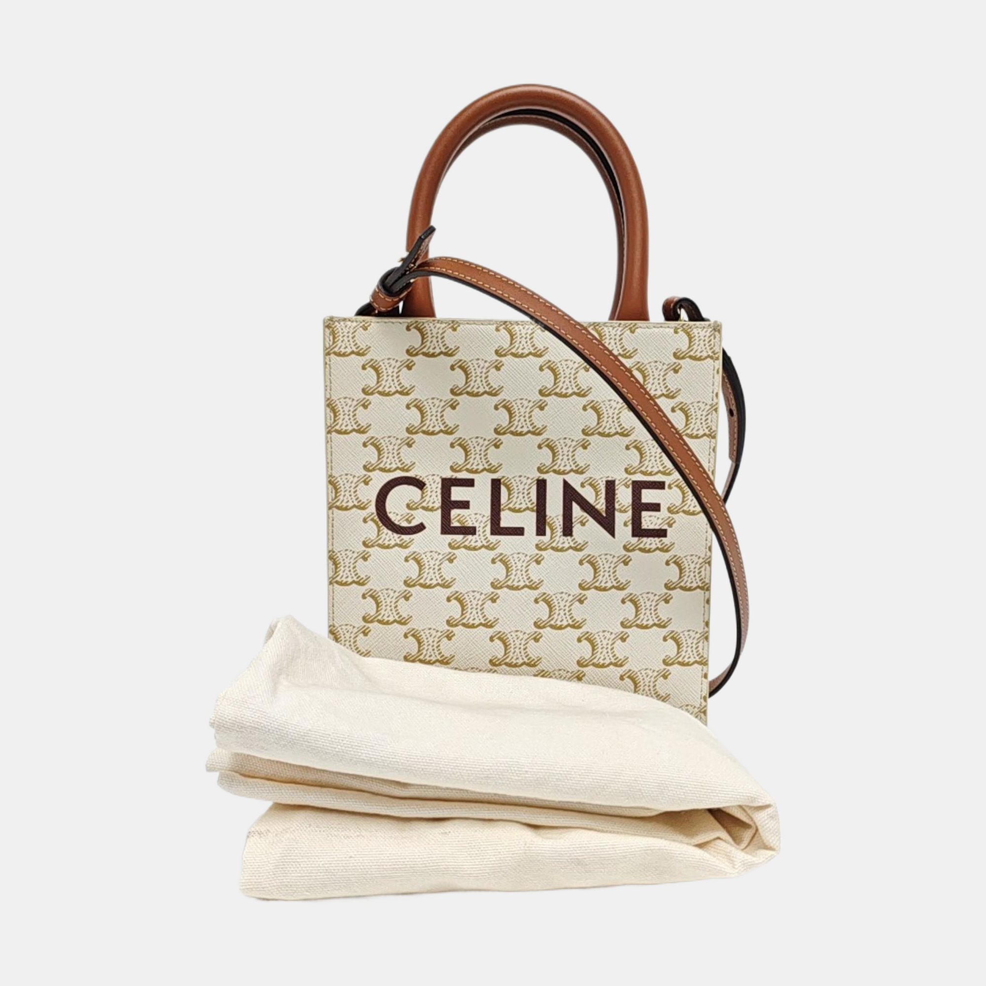 CABAS CELINE Mini Coated Canvas White