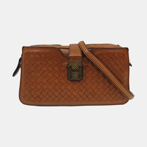 Calfskin Shoulder Bag Brown