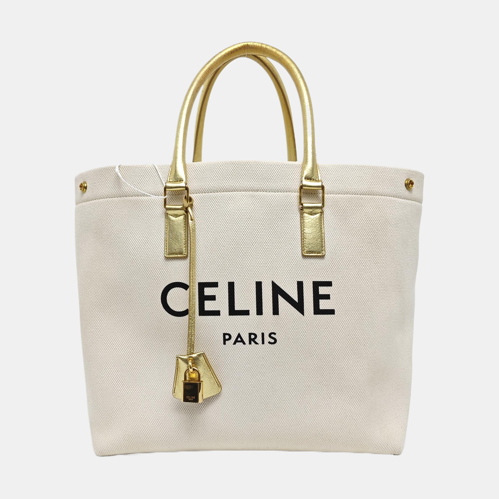 Authenticated pre-owned  CABAS CELINE Fabric White - Top Handle Bag at Looply