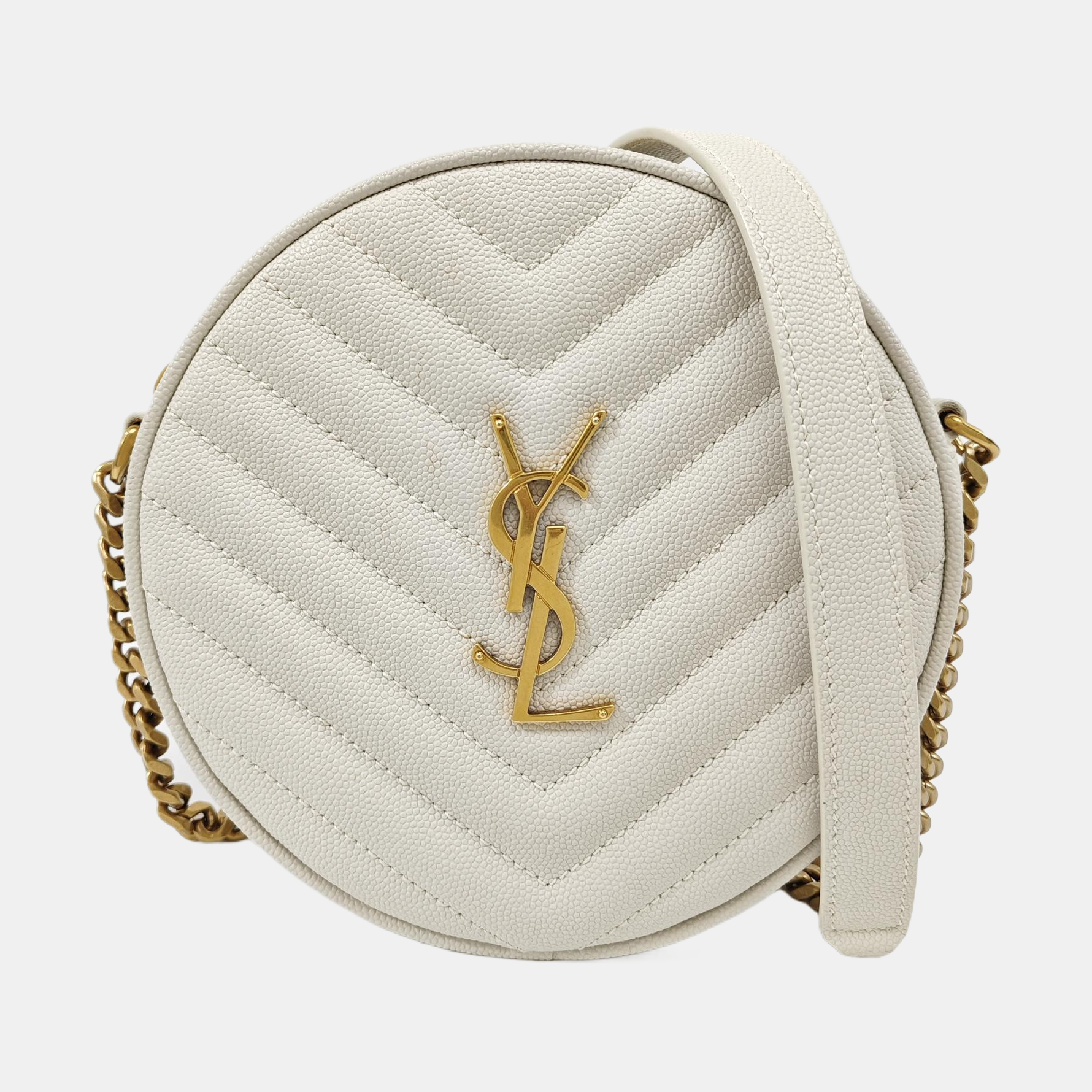 VINYLE Quilted Calfskin White