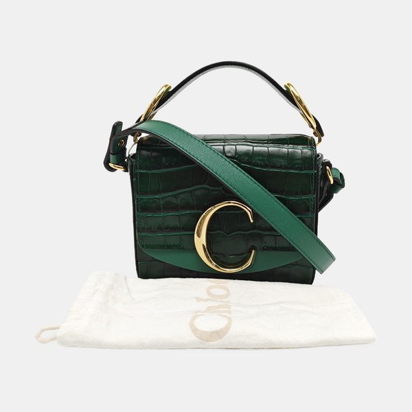 Chloé C Mini Calfskin Green