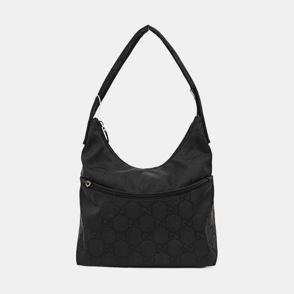 Monogram Canvas Shoulder Bag Black