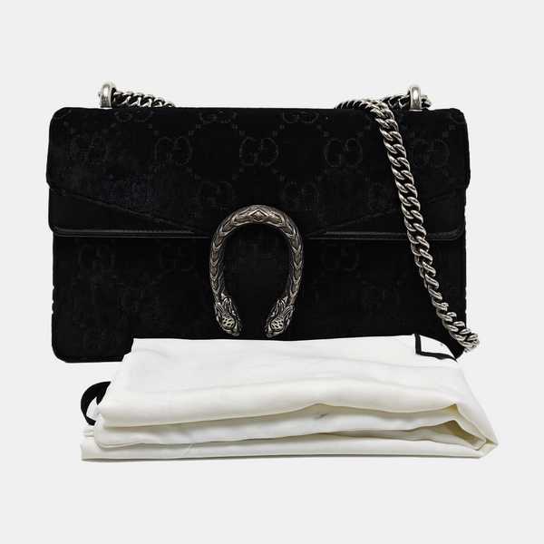 Authenticated pre-owned  Dionysus Small Monogram Velvet Black - Shoulder Bag at Looply