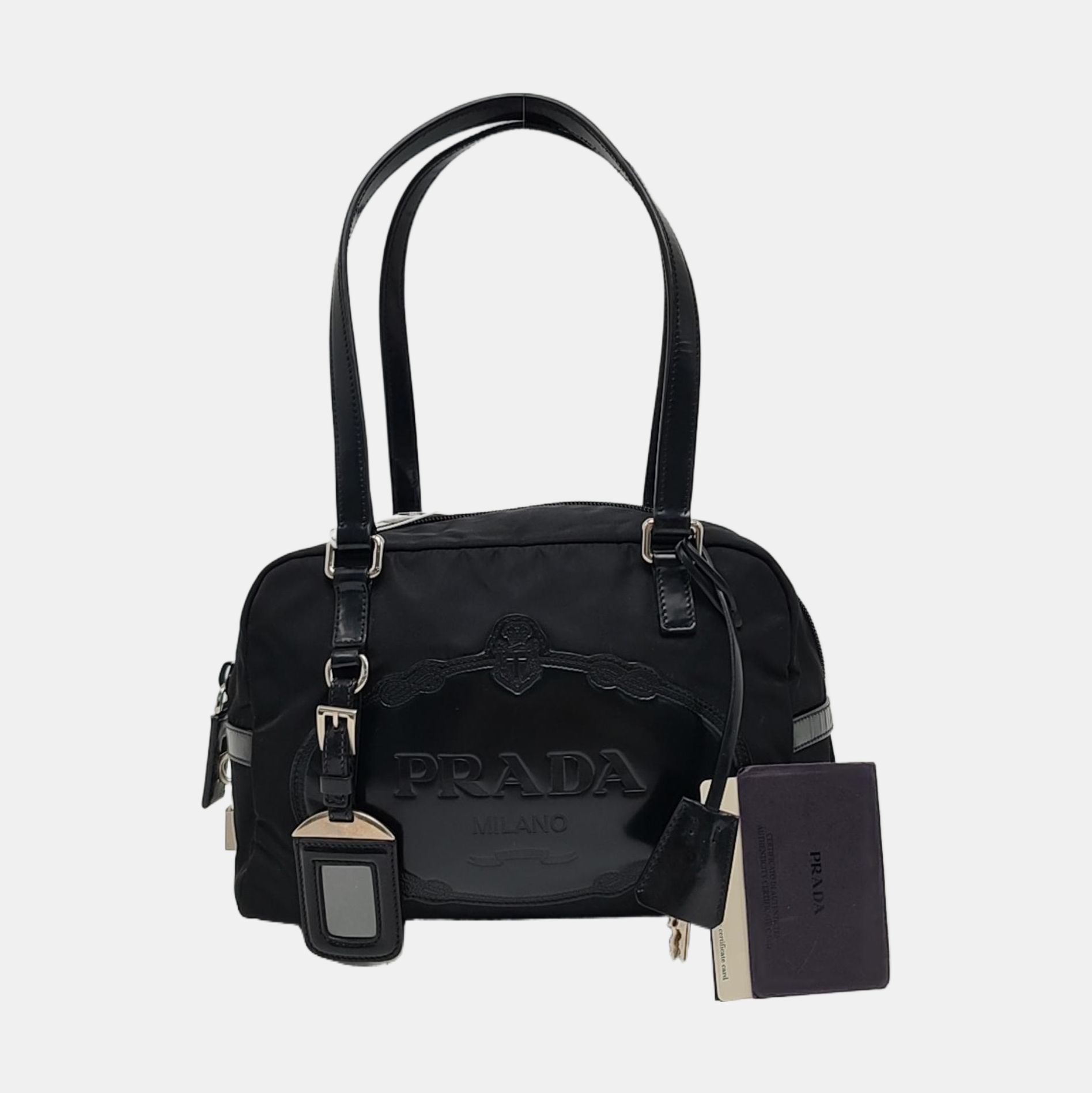 Nylon Shoulder Bag Black