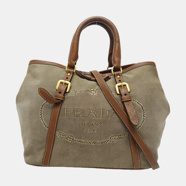Fabric Tote Bag Brown