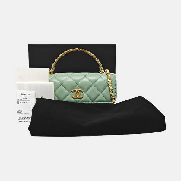 WOC Quilted Calfskin Green