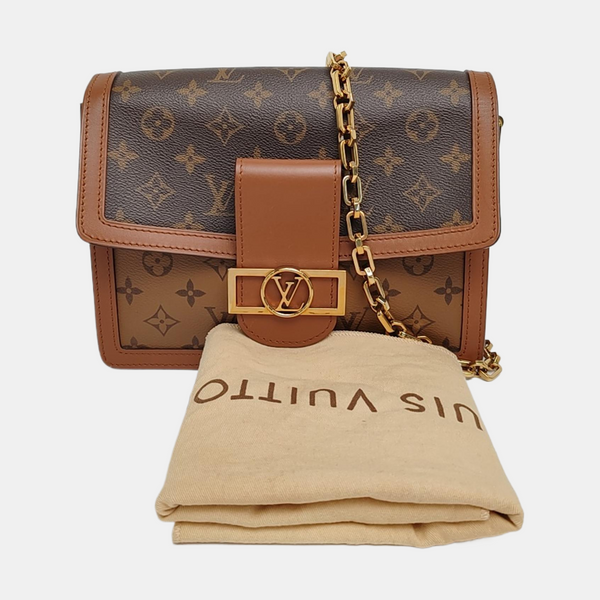 DAUPHINE MM Monogram Coated Canvas Brown