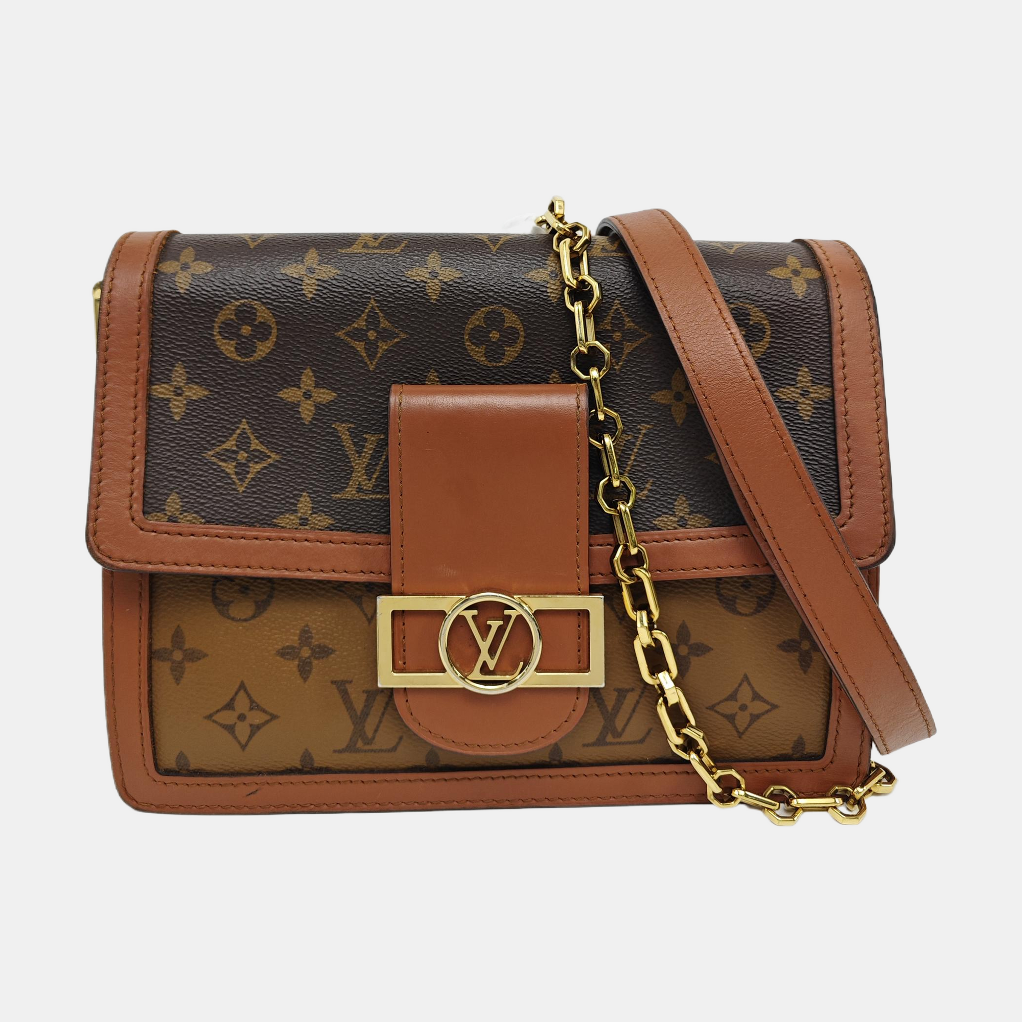 DAUPHINE MM Monogram Coated Canvas Brown